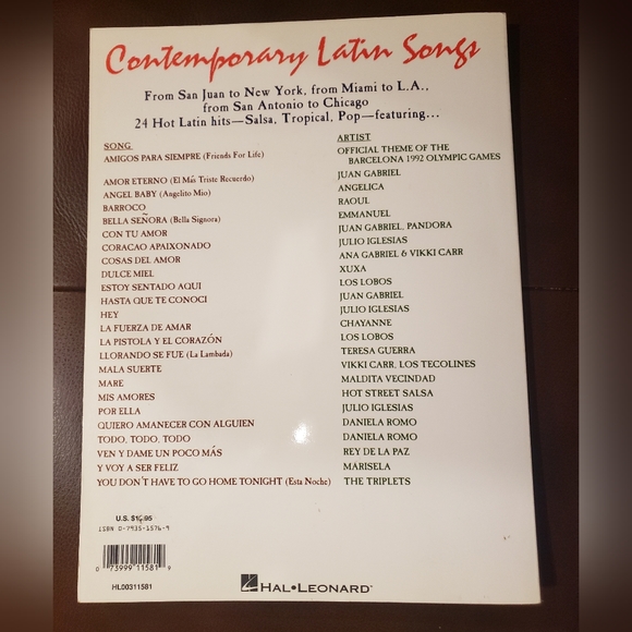 CONTEMPORARY LATIN SONGS PIANO VOCAL GUITAR BOOK - Picture 2 of 4